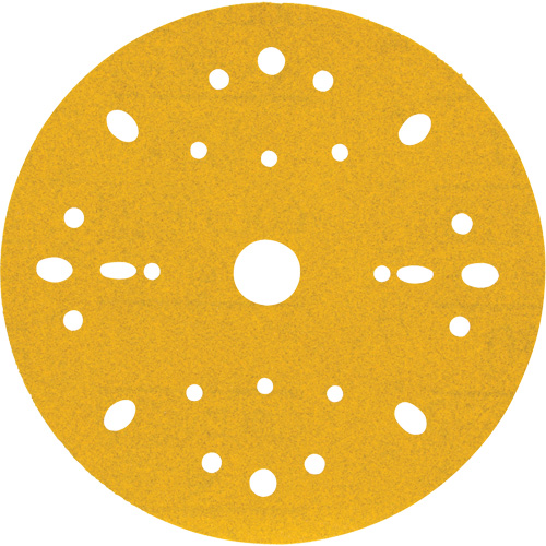 Disque abrasif dor&eacute; Hookit, dia 6", Grain 180, Oxyde d'aluminium, Poids C FMT Sales Ltd