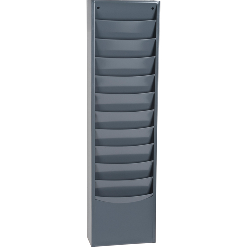 Literature Storage Racks, Stationary, 11 Slots, Steel, 9-3/4" W x 4-1/8" D x 36" H FMT Sales Ltd