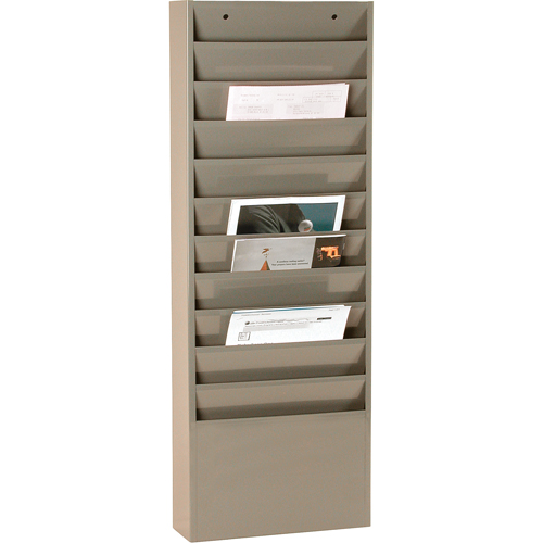 Literature Storage Racks, Stationary, 11 Slots, Steel, 13-1/4" W x 4-1/8" D x 36" H FMT Sales Ltd