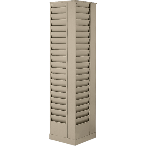 Literature Storage Racks, Rotating, 23 Slots, Steel, 14-1/8" W x 14-1/8" D x 66" H FMT Sales Ltd