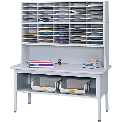Mobilier E-Z Sort pour la salle du courrier- Tables de tri avec tablette-Dessus de table, 60" la x 28" p x 36" h, Stratifi&eacute; FMT Sales Ltd