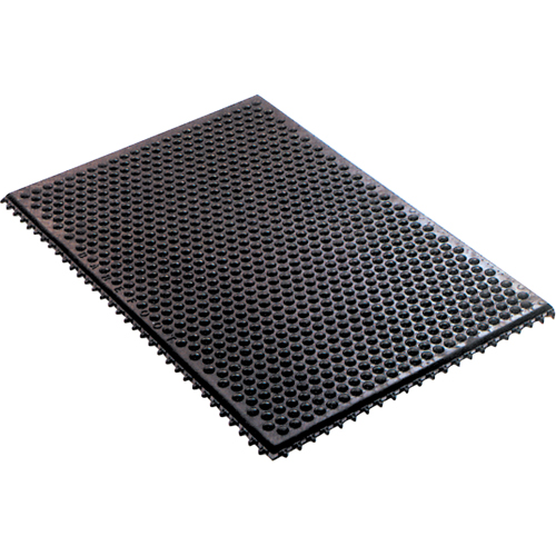 Syst&egrave;me de tapis anti-fatigue emboîtable en caoutchouc conducteur, Caoutchouc, 2' la c, 3' lo, 1/2" &eacute;paisseur, Noir FMT Sales Ltd