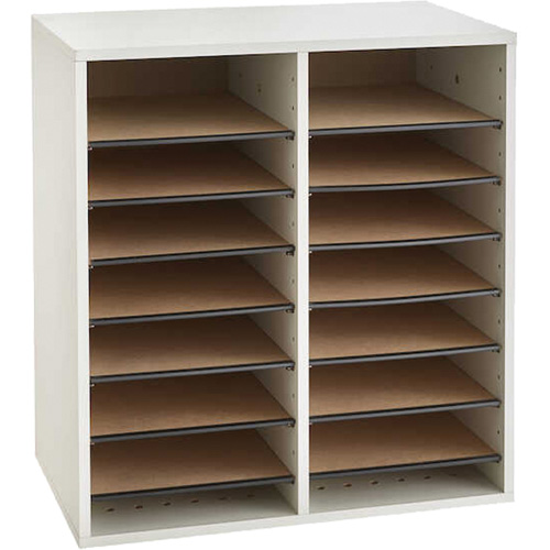 Casier &agrave; compartiments r&eacute;glable pour documentation, Stationnaire, 16 fentes, Bois, 19-1/2" la x 11-3/4" p x 21" h FMT Sales Ltd