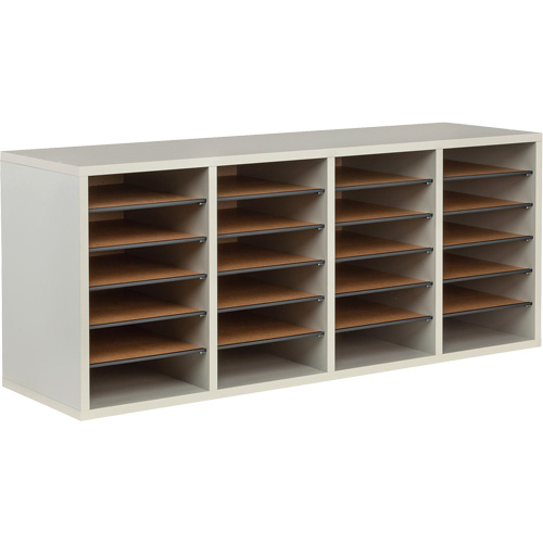 Casier &agrave; compartiments r&eacute;glable pour documentation, Stationnaire, 24 fentes, Bois, 39-1/4" la x 11-3/4" p x 16-1/4" h FMT Sales Ltd