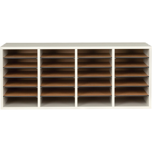 Casier &agrave; compartiments r&eacute;glable pour documentation, Stationnaire, 24 fentes, Bois, 39-1/4" la x 11-3/4" p x 16-1/4" h FMT Sales Ltd