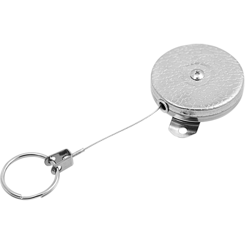 Porte-cl&eacute;s autor&eacute;tractables #487-HD, Chrome, C&acirc;ble 48", Fixation Support pour montage FMT Sales Ltd