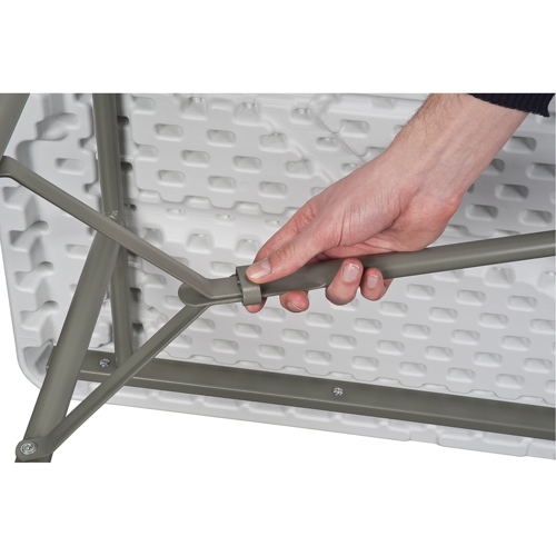 Table pliante, Rectangulaire, 48" l x 24" la, Poly&eacute;thyl&egrave;ne, Blanc FMT Sales Ltd