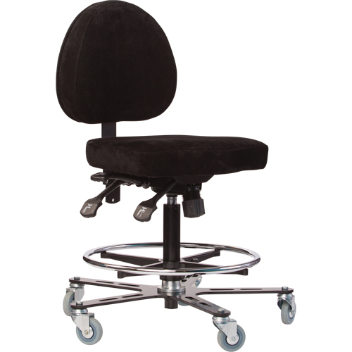Si&egrave;ges ergonomiques pour le soudage TF180, Su&egrave;de, Noir, Capacit&eacute; 300 lb FMT Sales Ltd