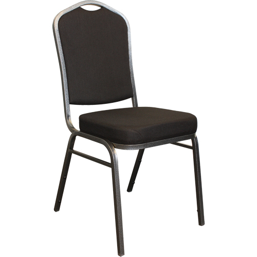 Chaises empilables, Tissu, Hauteur 37", Capacit&eacute; 275 lb, Noir FMT Sales Ltd