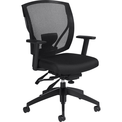 Multi-Tilter Arm Chairs, Fabric, Black, 300 lbs. Capacity FMT Sales Ltd