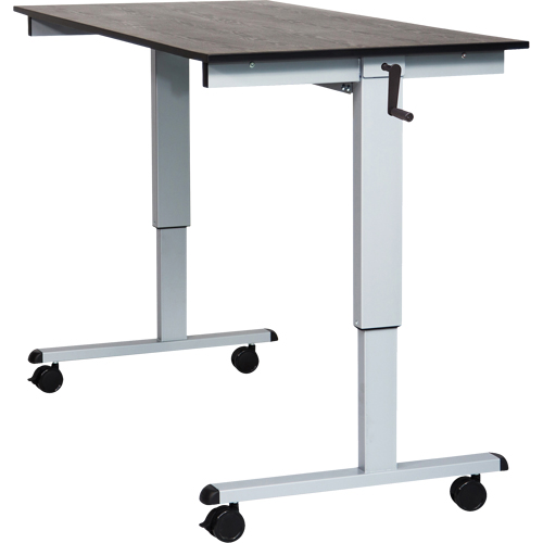 Adjustable Stand-Up Desk, Stand-Alone Desk, 48-1/2" H x 59" W x 29-1/2" D, Black FMT Sales Ltd