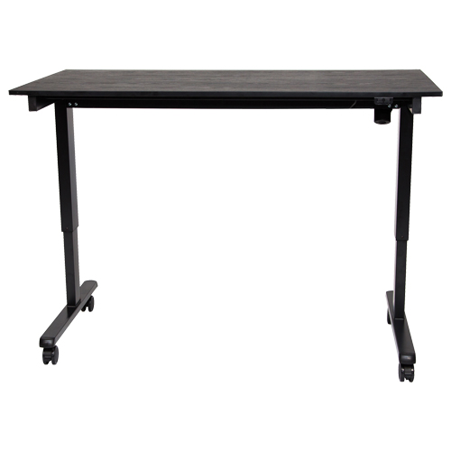 Adjustable Stand-Up Desk, Stand-Alone Desk, 45-1/4" H x 29-1/2" D, Black FMT Sales Ltd