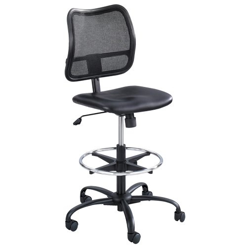 Vue Ergonomic Stool, Vinyl, Black, 250 lbs. Capacity FMT Sales Ltd