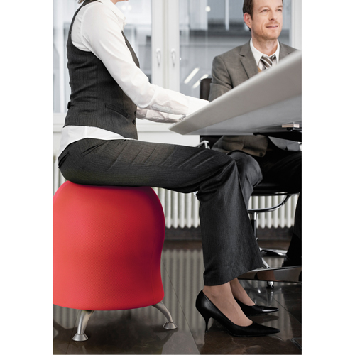 Zenergy Ball Chair, Fabric, Red, 250 lbs. Capacity FMT Sales Ltd