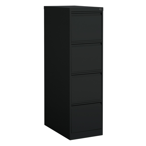 Classeur vertical, Acier, 4 tiroirs, 15-1/7" la x 25" p x 52" h, Noir FMT Sales Ltd