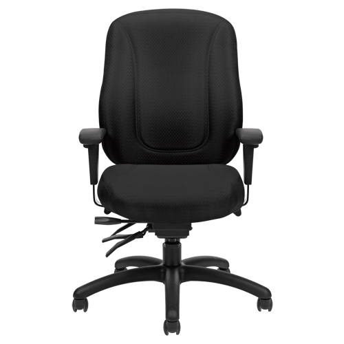 Chaise Overtime &agrave; dos &eacute;lev&eacute;, Tissu, Noir, Capacit&eacute; 300 lb FMT Sales Ltd