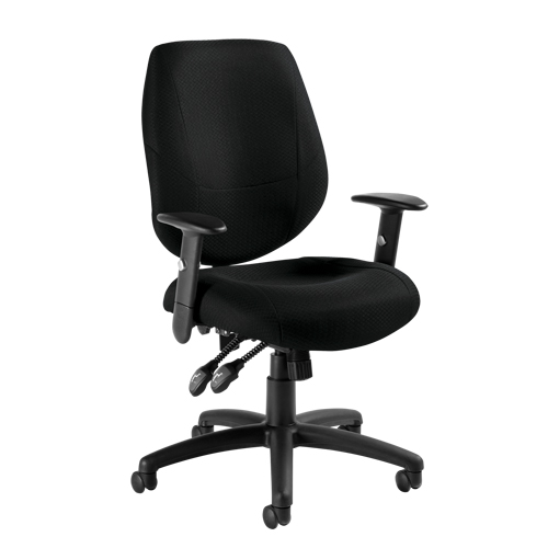 Six 31 Operator Chair, Fabric, Black, 250 lbs. Capacity FMT Sales Ltd