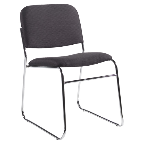 Armless Chair, Fabric, 30" High, 200 lbs. Capacity, Black FMT Sales Ltd