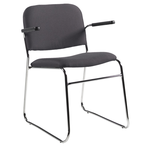 Chair, Fabric, 30" High, 200 lbs. Capacity, Black FMT Sales Ltd