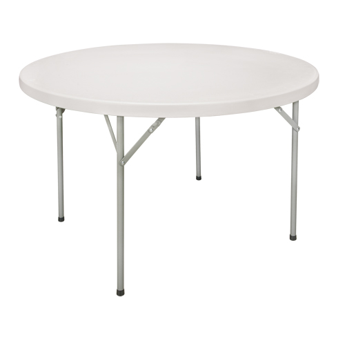 Table pliante, Ronde, 48" l x 48" la, Poly&eacute;thyl&egrave;ne, Blanc FMT Sales Ltd