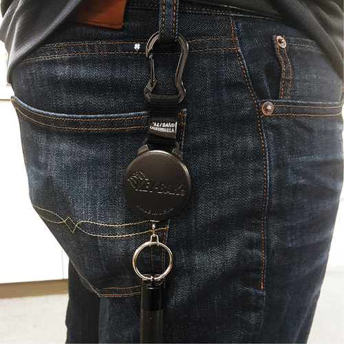 Mousqueton porte-cl&eacute;s r&eacute;tractable Securit, Polycarbonate, C&acirc;ble 28", Fixation Mousqueton FMT Sales Ltd