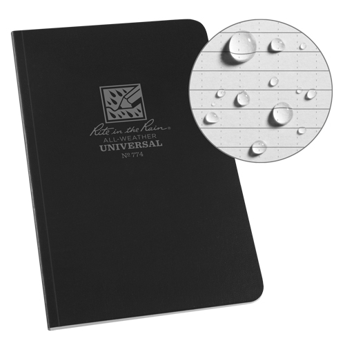 Field-Flex Bound Book, Soft Cover, Black, 128 Pages, 4-5/8" W x 7-1/4" L FMT Sales Ltd