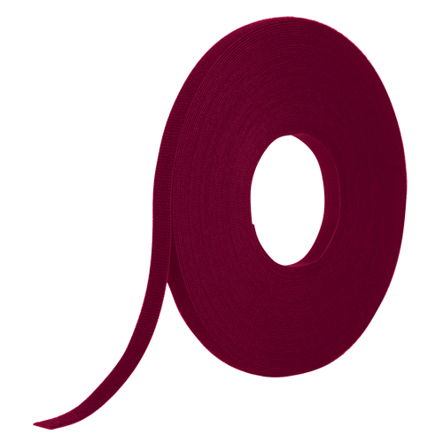 One-Wrap&reg; Fire-Retardant Fastener Tape, Hook & Loop, 25 yds x 1/2", Self-Grip, Cranberry FMT Sales Ltd