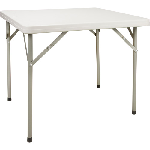 Table pliante, Carr&eacute;e, 34" l x 34" la, Poly&eacute;thyl&egrave;ne, Blanc FMT Sales Ltd