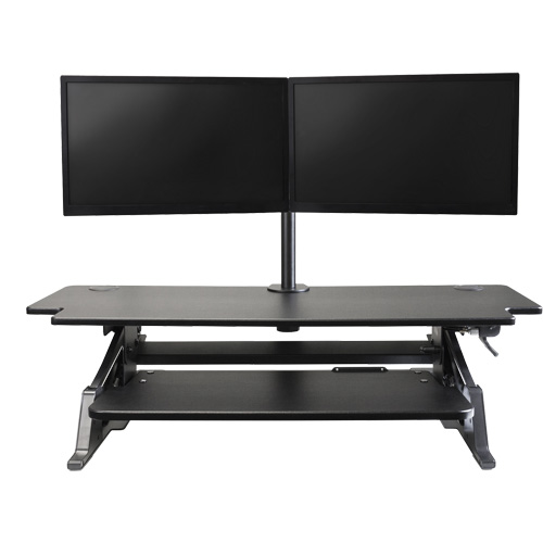 Goya Sit-Stand Workstation, Desktop Unit, 20" H x 42" W x 16" D, Black FMT Sales Ltd