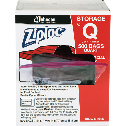 Sacs d'entreposage alimentaire &agrave; double fermeture &agrave; glissi&egrave;re de Ziploc FMT Sales Ltd