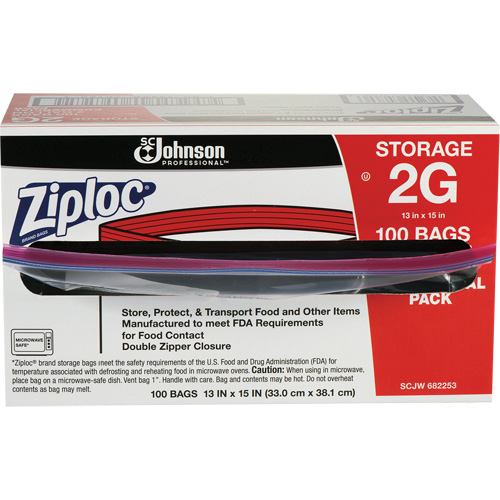 Sacs d'entreposage alimentaire &agrave; double fermeture &agrave; glissi&egrave;re de Ziploc FMT Sales Ltd