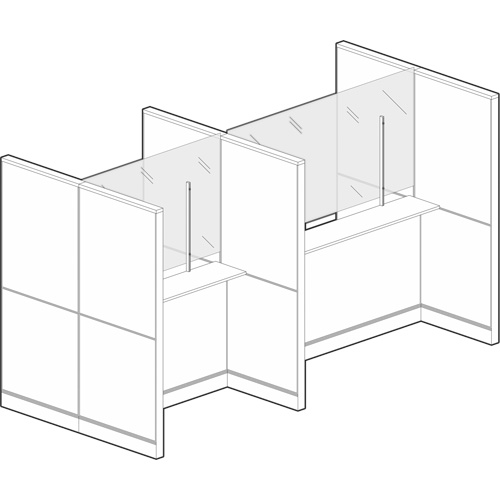 Vitre hygi&eacute;nique &agrave; fixation par pince, 48" la x 36" h FMT Sales Ltd