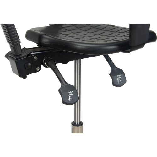 Tabouret ergonomique robuste avec accoudoirs r&eacute;glables, Stationnaire, Ajustable Hauteur, Capacit&eacute; 250 lb FMT Sales Ltd