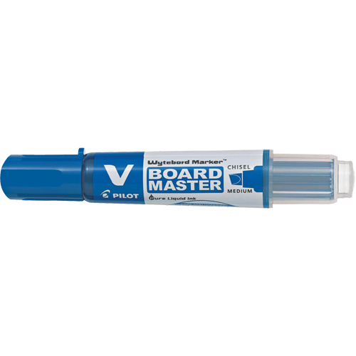 Marqueur effaçable &agrave; sec Vboard Master, Bleu, Pointe Ciseau FMT Sales Ltd