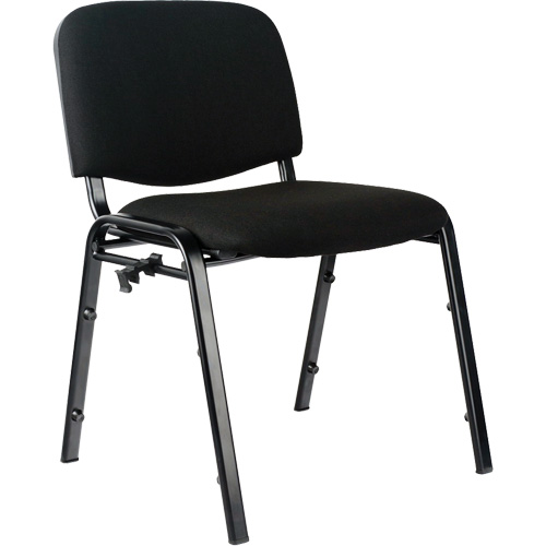 Chaises empilables, Tissu, Hauteur 32", Capacit&eacute; 250 lb, Noir FMT Sales Ltd