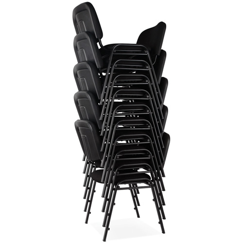 Chaises empilables, Tissu, Hauteur 32", Capacit&eacute; 250 lb, Noir FMT Sales Ltd