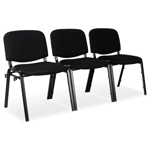 Chaises empilables, Tissu, Hauteur 32", Capacit&eacute; 250 lb, Noir FMT Sales Ltd