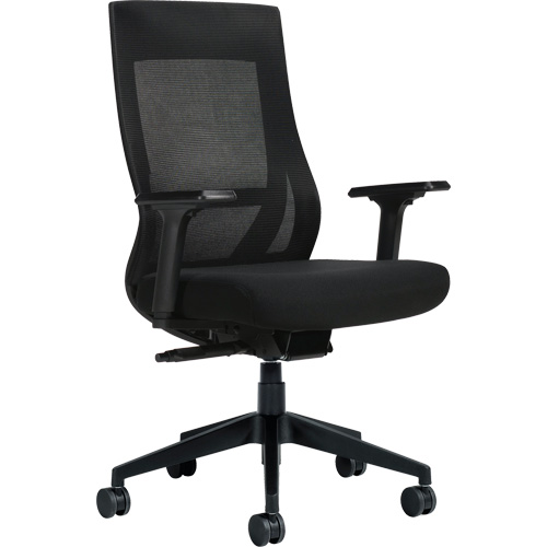 Chaise &agrave; dossier moyen avec m&eacute;canisme &agrave; basculement synchronis&eacute; &agrave; d&eacute;tection de poids , Mailles, Noir FMT Sales Ltd