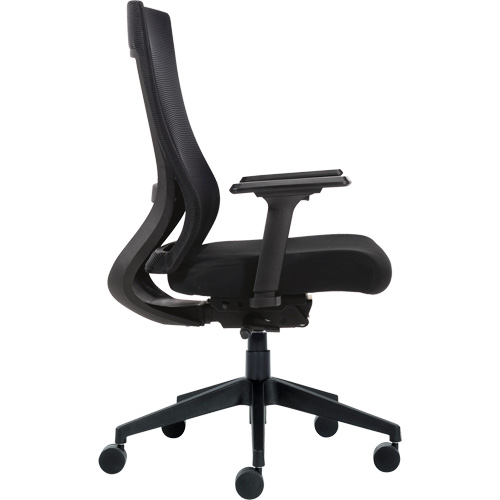 Chaise &agrave; dossier moyen avec m&eacute;canisme &agrave; basculement synchronis&eacute; &agrave; d&eacute;tection de poids , Mailles, Noir FMT Sales Ltd