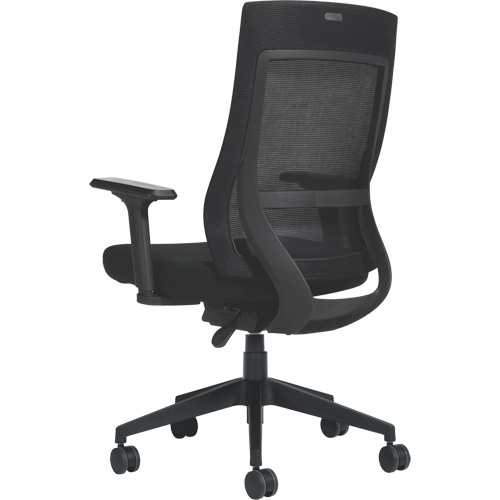 Chaise &agrave; dossier moyen avec m&eacute;canisme &agrave; basculement synchronis&eacute; &agrave; d&eacute;tection de poids , Mailles, Noir FMT Sales Ltd
