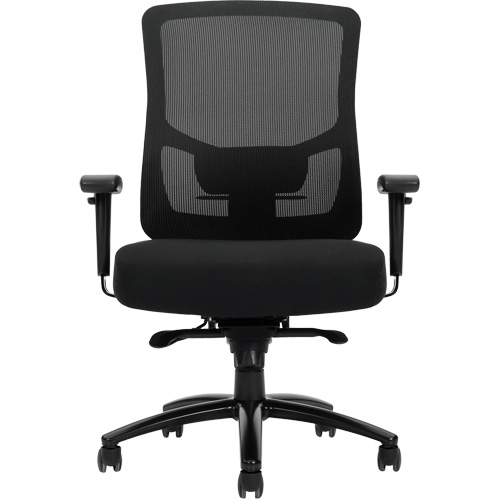 Chaise &agrave; dossier haut avec m&eacute;canisme &agrave; basculement synchronis&eacute; robuste Raven 400, Mailles, Noir, Capacit&eacute; 400 lb FMT Sales Ltd