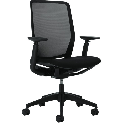 Chaise &agrave; dossier haut avec basculement synchronis&eacute; robuste Kody, Mailles, Noir, Capacit&eacute; 300 lb FMT Sales Ltd