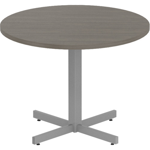 Newland Height-Adjustable Round Table, 36" L x 36" W x 29" H, 1" Top, Laminate, Brown FMT Sales Ltd