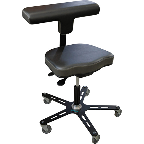 VEGA-T Ergonomic Industrial Chair, Mobile, Adjustable Height, 280 lbs. Capacity FMT Sales Ltd
