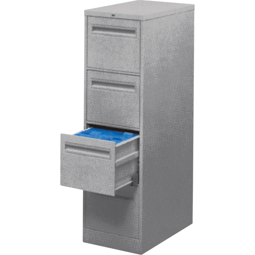 Classeur vertical &agrave; poign&eacute;es encastr&eacute;es, 3 tiroirs, 18.15" la x 26.56" p x 40" h, Gris FMT Sales Ltd