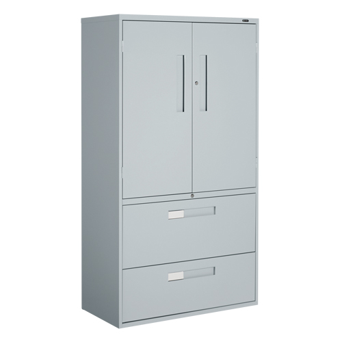Multi-Stor Cabinet, Steel, 3 Shelves, 65-1/4" H x 36" W x 18" D, Grey FMT Sales Ltd