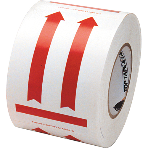 &eacute;tiquettes pour traitement sp&eacute;cial a/pictogramme Ce c&ocirc;t&eacute; vers le haut, 6" lo x 4" la, Rouge/blanc FMT Sales Ltd