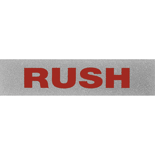 "Rush" Special Handling Labels, 5" L x 2" W, Black on Red FMT Sales Ltd