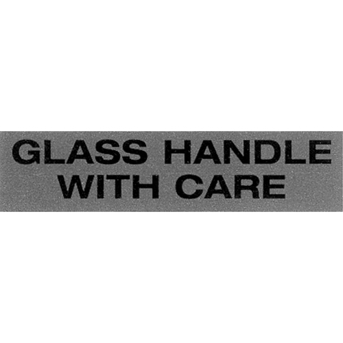 "Glass Handle with Care" Special Handling Labels, 5" L x 2" W, Black on Red FMT Sales Ltd