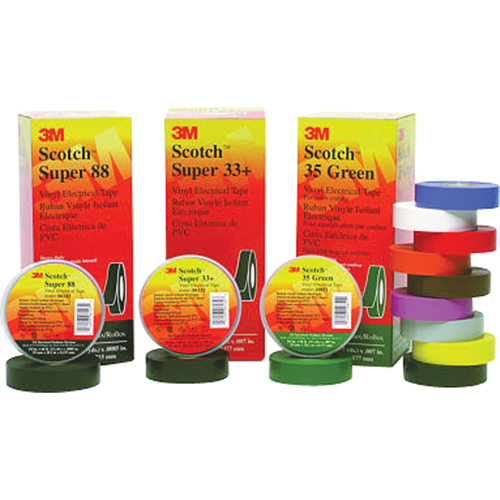 Scotch&reg; Super 33 Tape, 19 mm (3/4") x 20.1 m (66'), Black, 7 mils FMT Sales Ltd